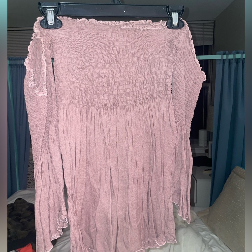 Mauve off the shoulder top
